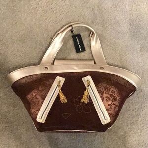 Vintage Michael Simon New Vintage Rare Purse Petal Lace Sachel Tote Bag Magnetic